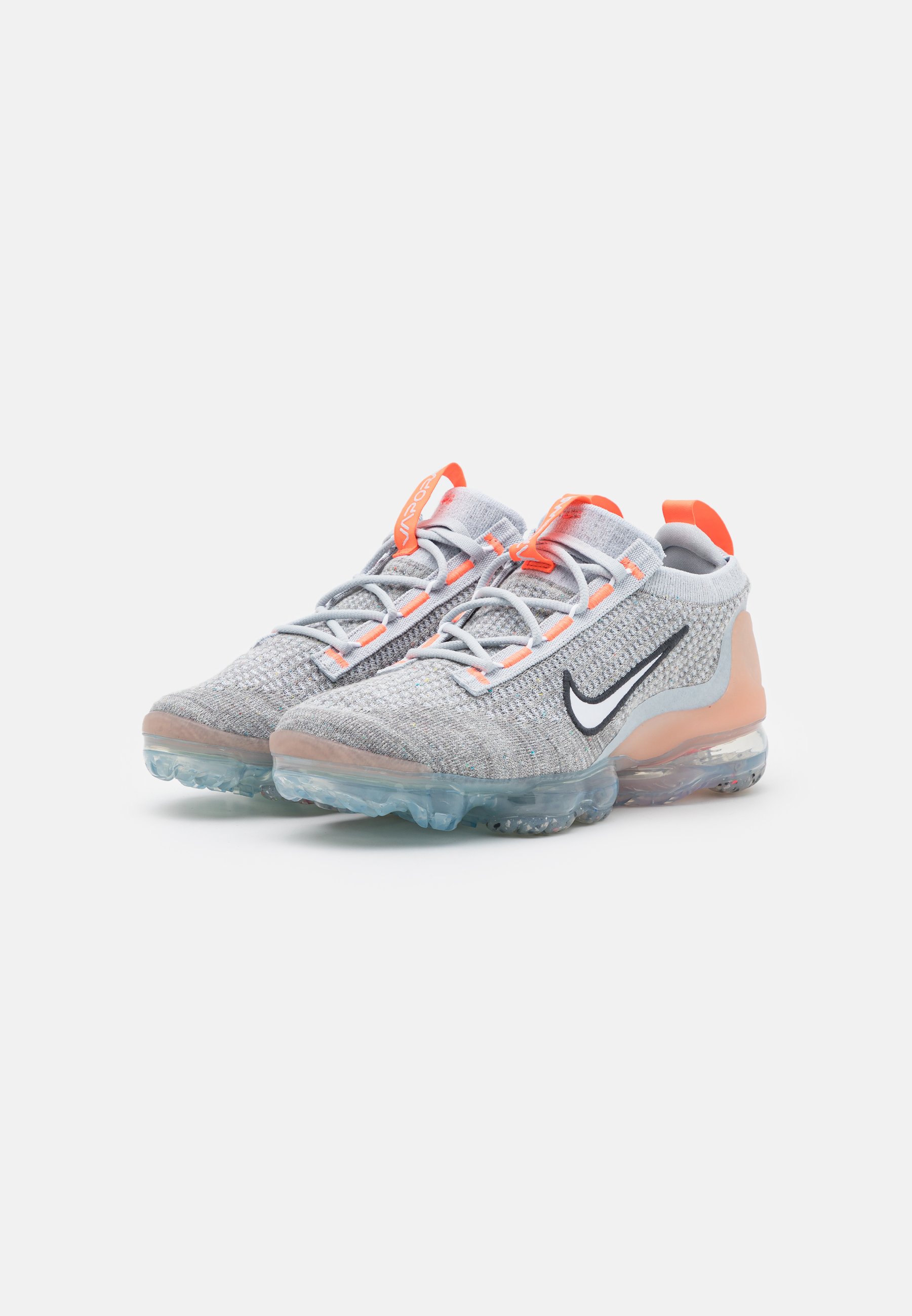 Nike Sportswear AIR VAPORMAX 2021 FK - Sneakers laag - grey  fog/white/bright mango/anthracite/Zwart - Zalando.nl