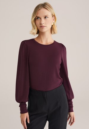 Top s dlhým rukávom - aubergine