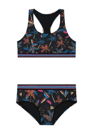 CHARLIE RACERBACK SET - Bikinit - black palms