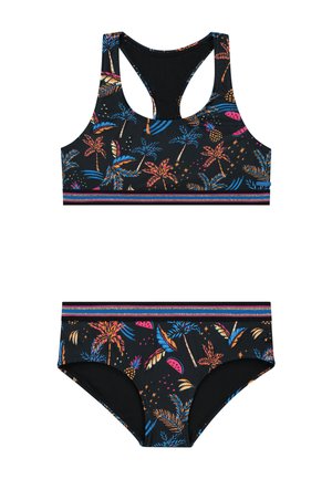 CHARLIE RACERBACK SET - Bikinis - black palms