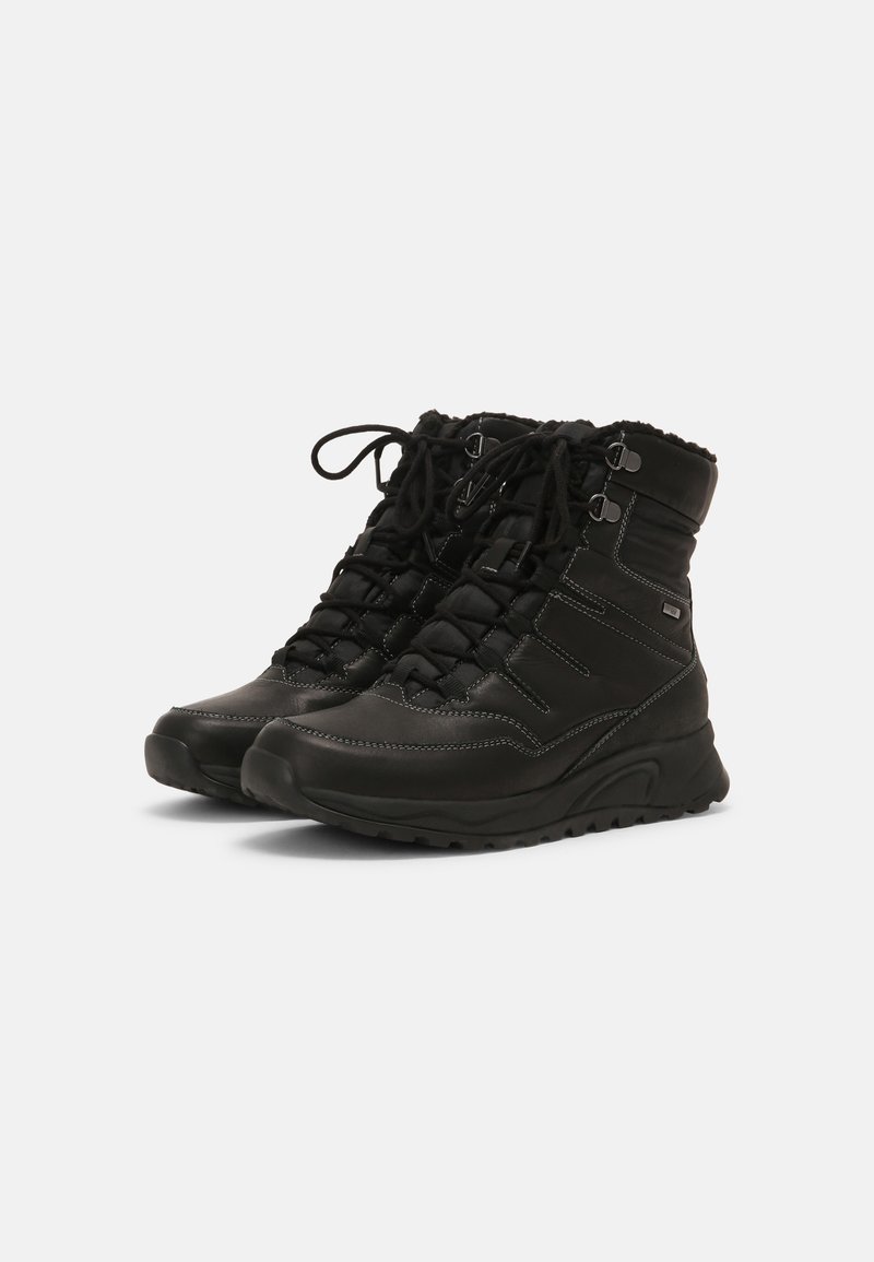 Damen Sneaker | Gabor Comfort Schnürstiefelette schwarz/schwarz - HF32906 Damen Sneaker | Gabor Comfort Schnürstiefelette schwarz/schwarz - HF32906