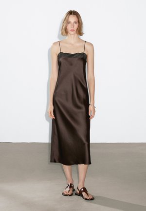Robe de jour - mottled dark brown