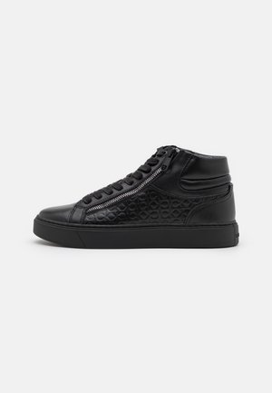 TOP LACE UP ZIP MONO - Sapatilhas de cano alto - black