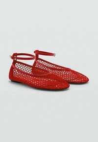 Mango FIORA - Bailarinas tobilleras - red