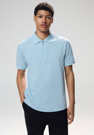 Next REGULAR FIT - SQUARE PATTERN QUARTER ZIP  - Pikeepaita - blue