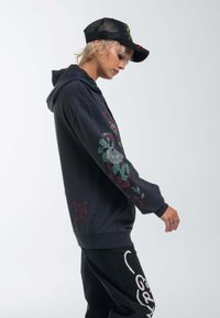 Ed Hardy TRUE SNAKE HOODIE - Sweatjacke - charcoal