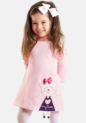 Denokids, WHITE CAT - Hverdagskjole - rosa