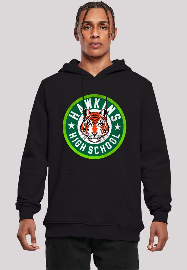 STRANGER THINGS HAWKINS TIGER CIRCLE NETFLIX TV SERIES - Kapuzenpullover - schwarz