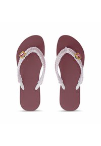 Uzurii MACRAME SWITCH - Sandales de bain - ruby