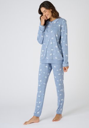 EN INTERLOCK SET - Maglia del pigiama - blue