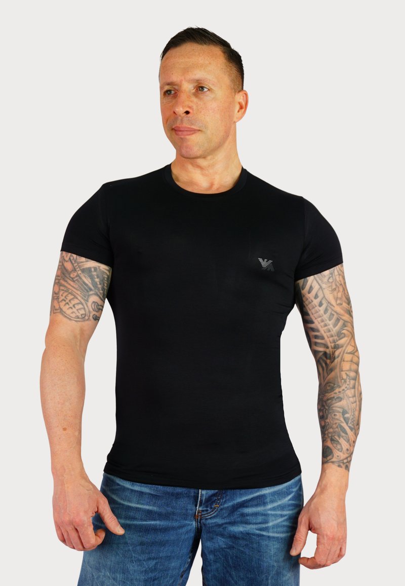 Emporio Armani KURZARM  2 PACK - Jednoduché tričko - schwarz