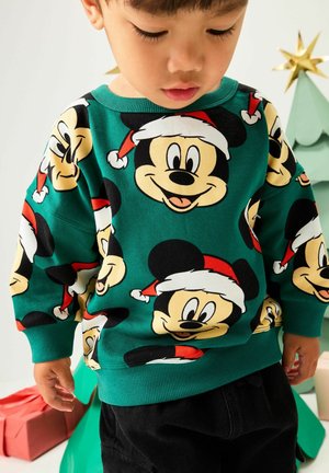 Next, MICKEY MOUSE CREW - Sweatshirt - green christmas