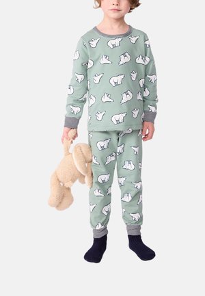 Petit Bateau MOLTON MIT BÄRMOTIV SET - Pyjama set - saule multico