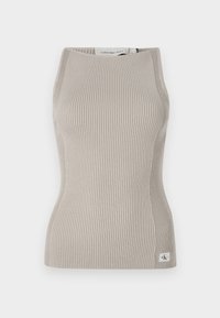 LABEL SWEATER - Topp - humus