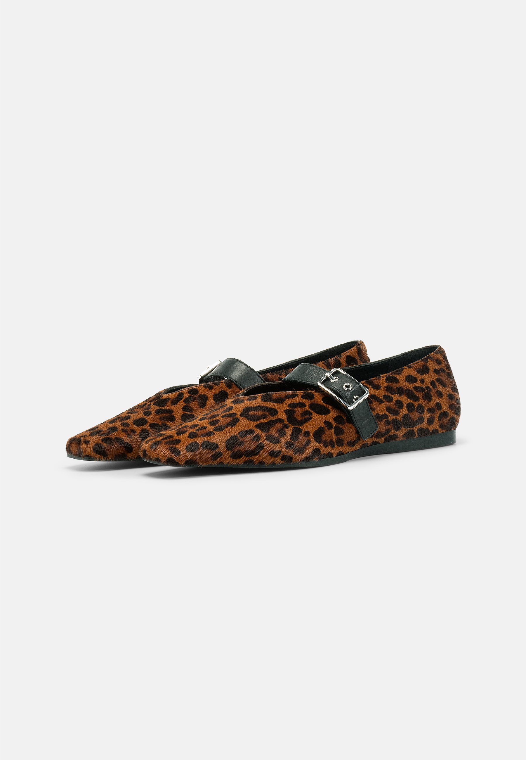 Vagabond WIOLETTA - Ankle strap ballet pumps - multi brown/sand