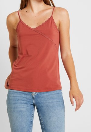 Top - dark red