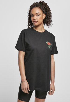 T-shirt med print - black