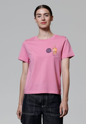 FUNNY CAT - T-shirt print - bubble pink