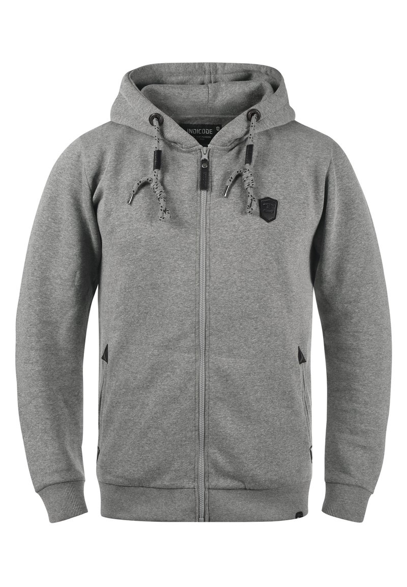 INDICODE JEANS IDBARNHILL - Zip-up sweatshirt - grey mix/mottled dark ...