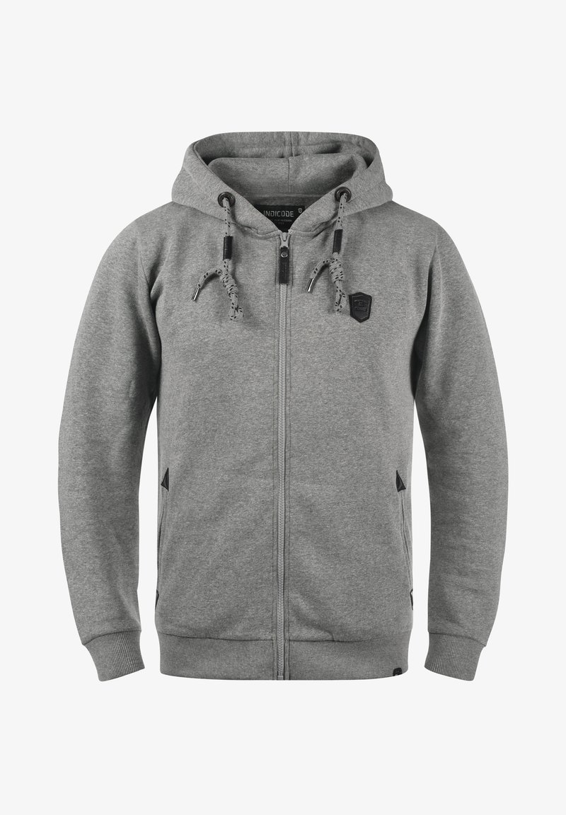 Intercode Denim INDICODE JEANS IDBARNHILL - Zip-up sweatshirt - grey mix/mottled dark ...