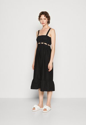 OBJRAMILLA LONG DRESS 2-IN-1 - A-linjainen hame - black