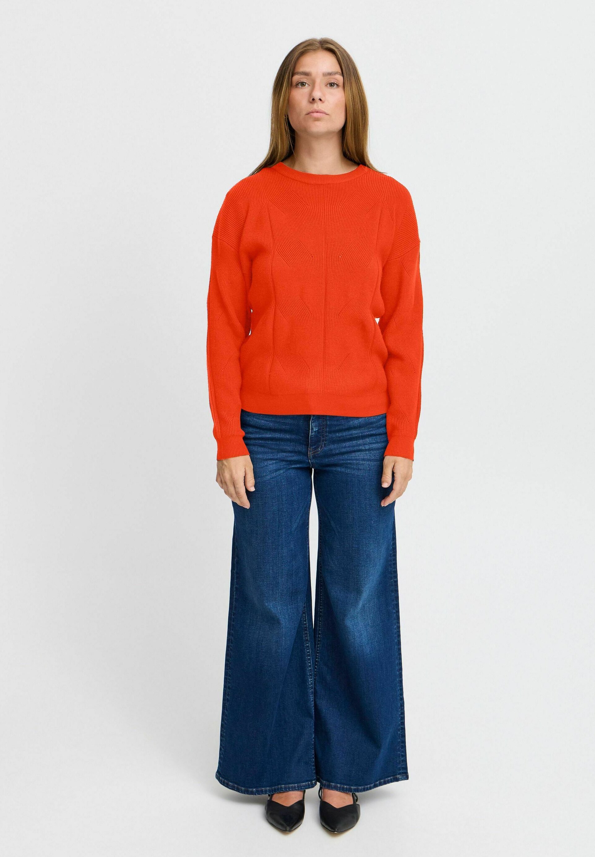 売れ筋商品|||イチ ニット&セーター レディース アウター IHMarnas - Jumper - poppy red ICHI IHMarnas - Jumper - poppy red/red - Zalando.co.uk