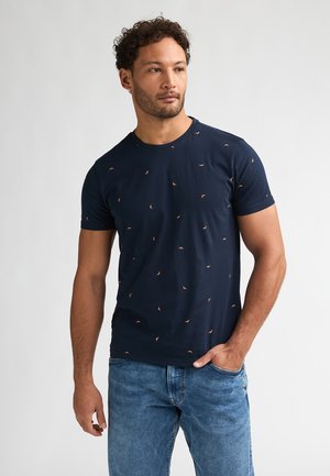 ALL-OVER PRINT LAVA - T-shirt print - navy blue