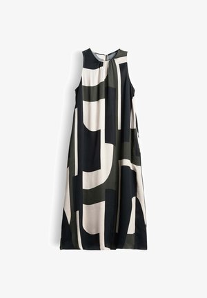 someday., SLIM ABSTRACT PRINT - Robe de jour - midnight olive