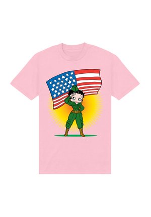 BETTY BOOP USA PATRIOTIC ARMY  - Camiseta estampada - pink