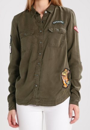 Button-down blouse - khaki