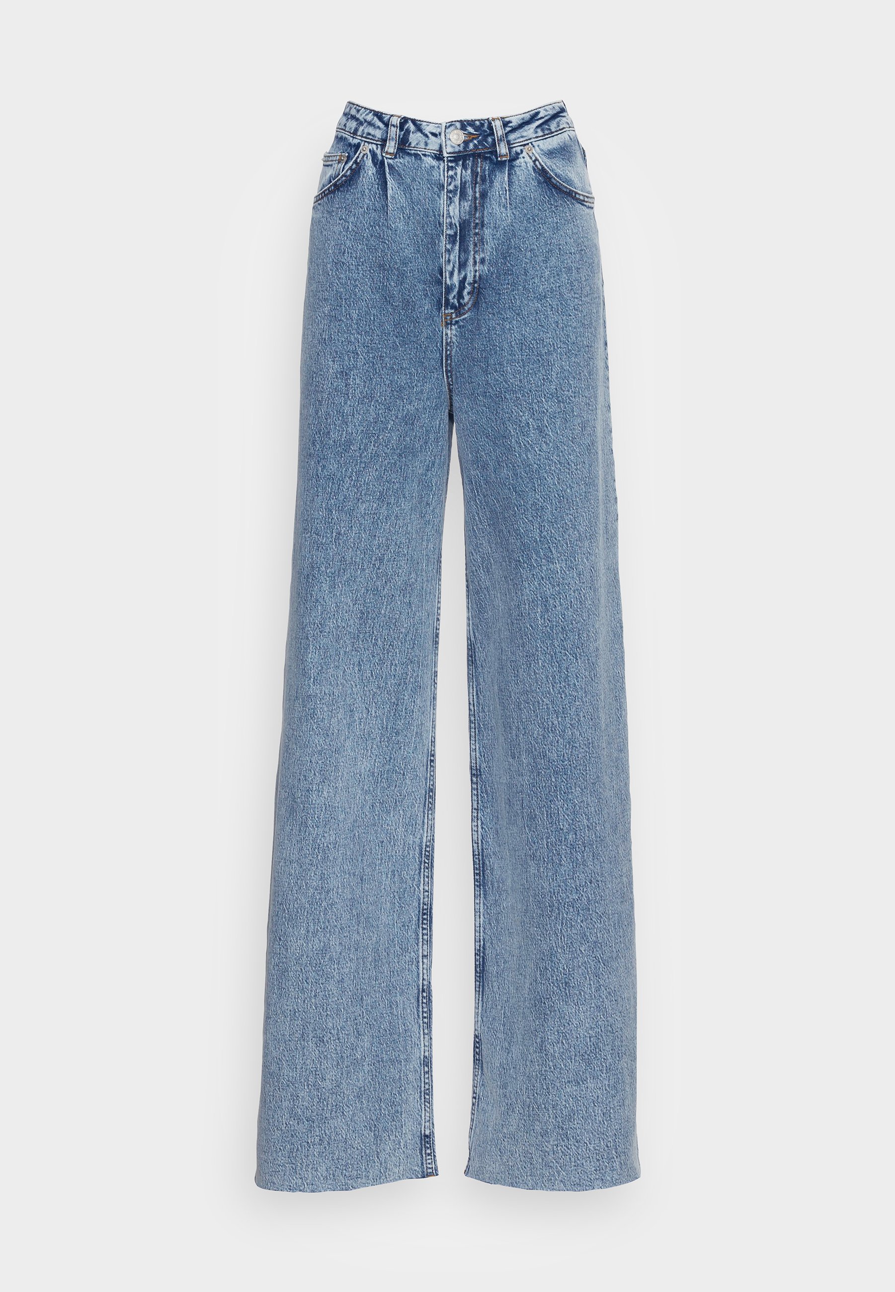 NA-KD Tall WIDE LEG - Jeans a zampa - mid blue/blu - Zalando.it