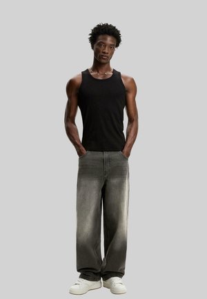 Bershka SUPER-BAGGY - Loose fit -farkut - black