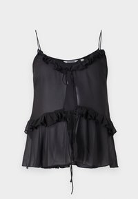 ENA FRILL - Blouse - black dark