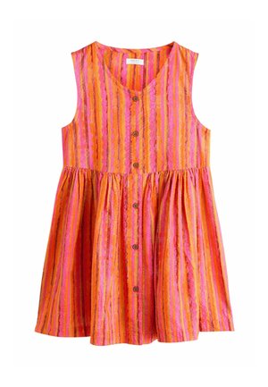 REGULAR FIT - SHORT SLEEVE - Vestido informal - red pink stripe