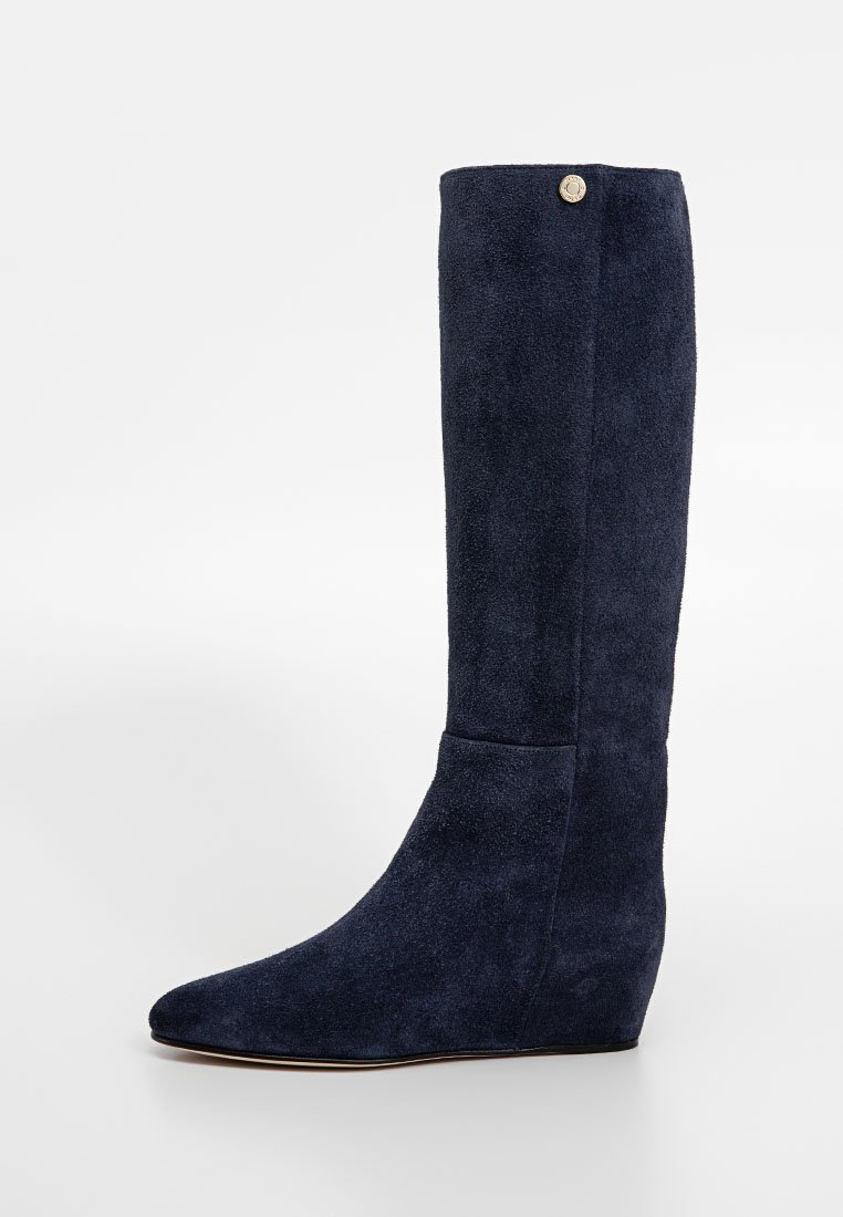 Jimmy Choo Laarzen met sleehak donkerblauw