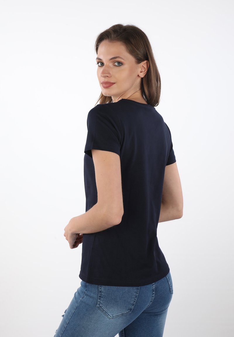 Damen T-Shirts | Edoardo Caravella T-Shirt basic navy/dunkelblau - BP06890 Damen T-Shirts | Edoardo Caravella T-Shirt basic navy/dunkelblau - BP06890