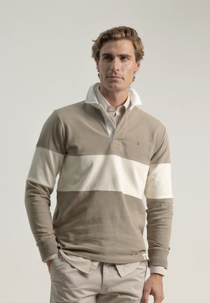 FRANJAS ANCHAS CONTRASTE - Polo - piedra