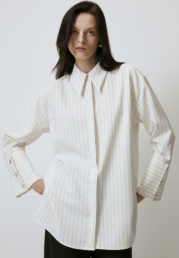 WIDE CUFF STRIPED - Hemdbluse - cream