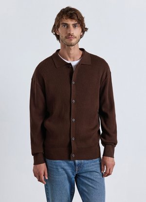 Calliope MAGLIA TINTA UNITA - Strickjacke - marrone