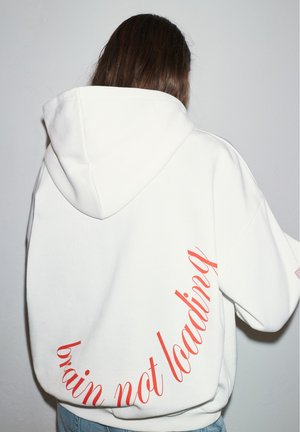 PULL&BEAR, HOODIE - Sweat à capuche - white