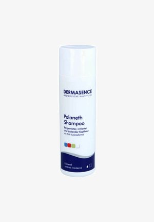 DERMASENCE Polaneth Shampoo-Flasche für irritierte, juckende Kopfhaut mit Anti-Juckreiz-Formel, kühlenden und juckreizlindernden Eigenschaften.