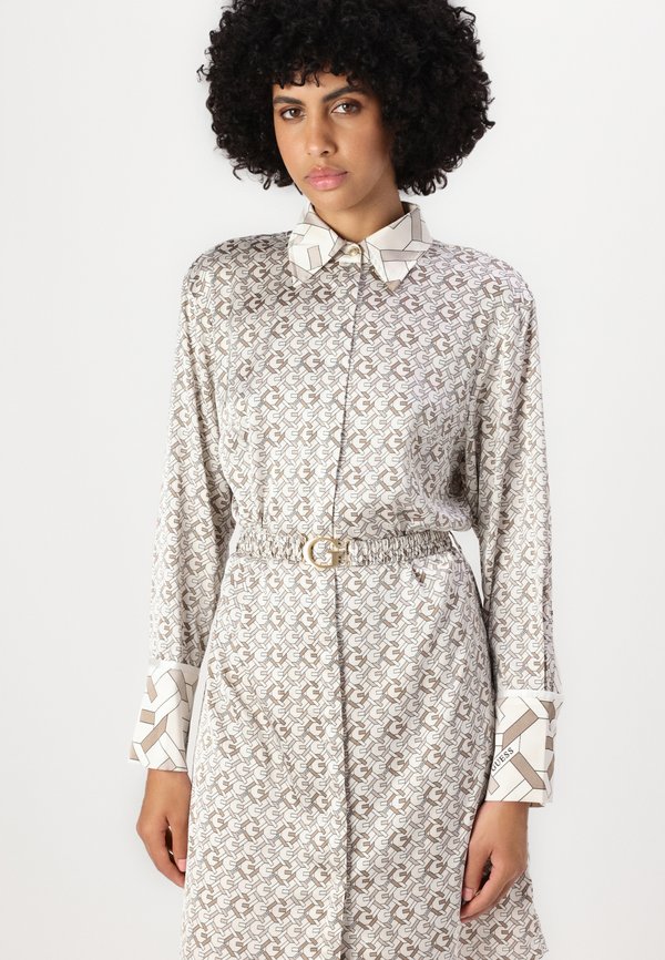 VERONICA LOGO BELT - Shirt dress - taupe3