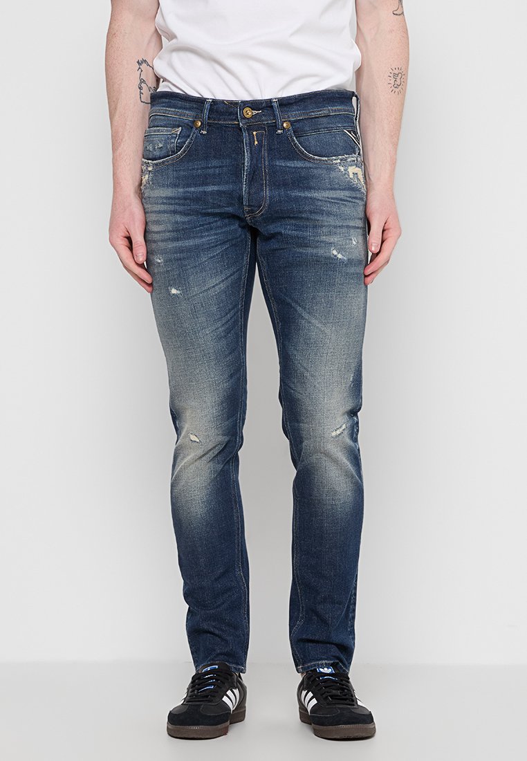 Replay Slim fit jeans donkerblauw Replay Slim fit jeans donkerblauw