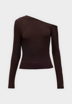 ONLY, ONLGLAMOUR ONE SHOULDER TOP - Μπλούζα με μακριά μανίκια - bracken
