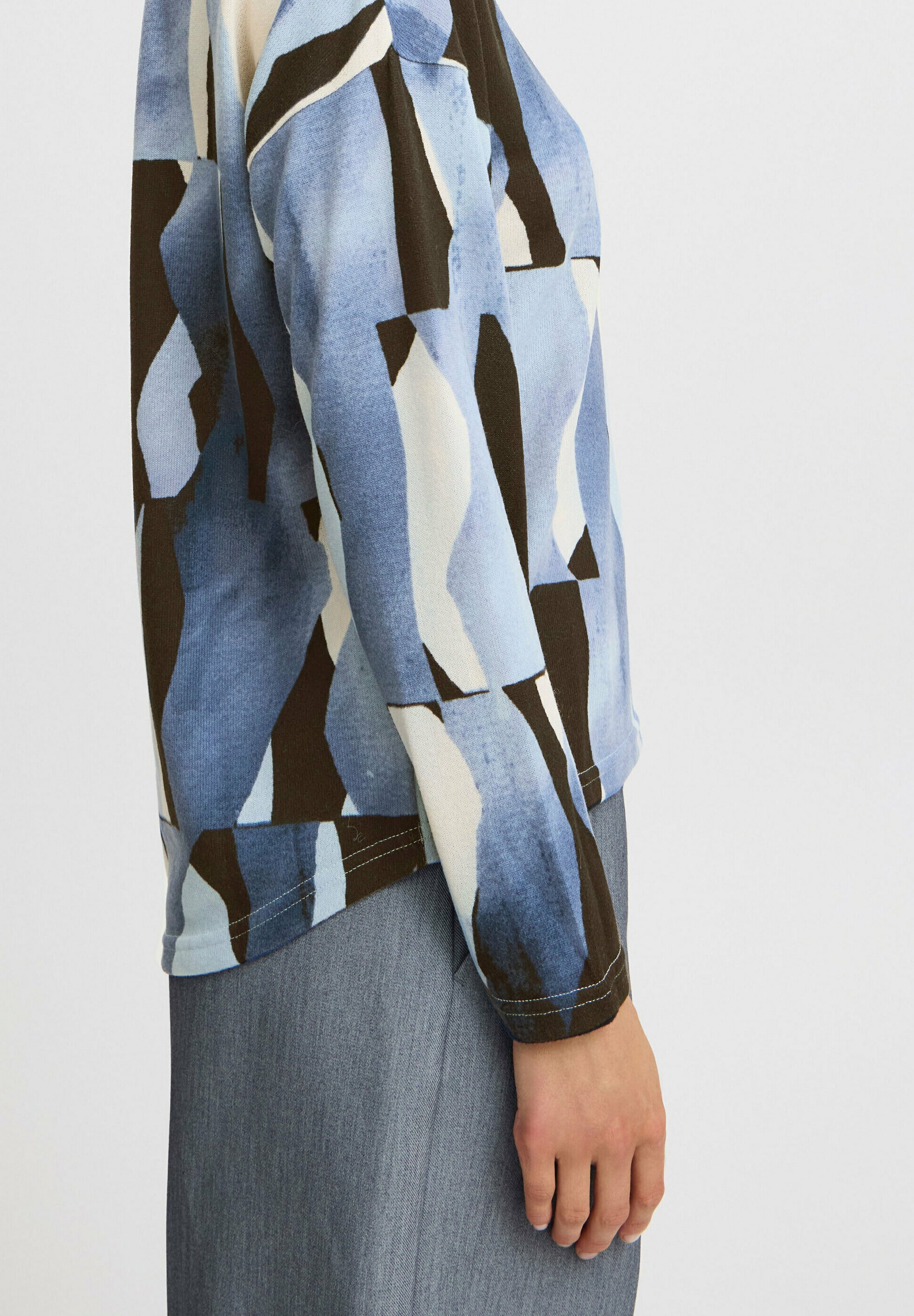 b.young BYPieta - Longsleeve - dusty blue abstract mix/blauw