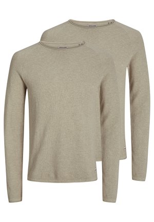 2 PACK - Strickpullover - oatmeal melange