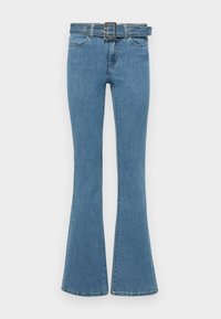 ONLWAUW NICKI MID WAIST - Bootcut-farkut - medium blue denim