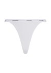 STRING THONG COTTON STRETCH RIB - Thong - white