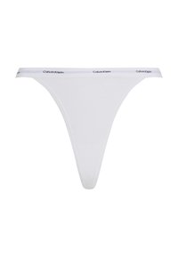 STRING THONG COTTON STRETCH RIB - Tanga - white