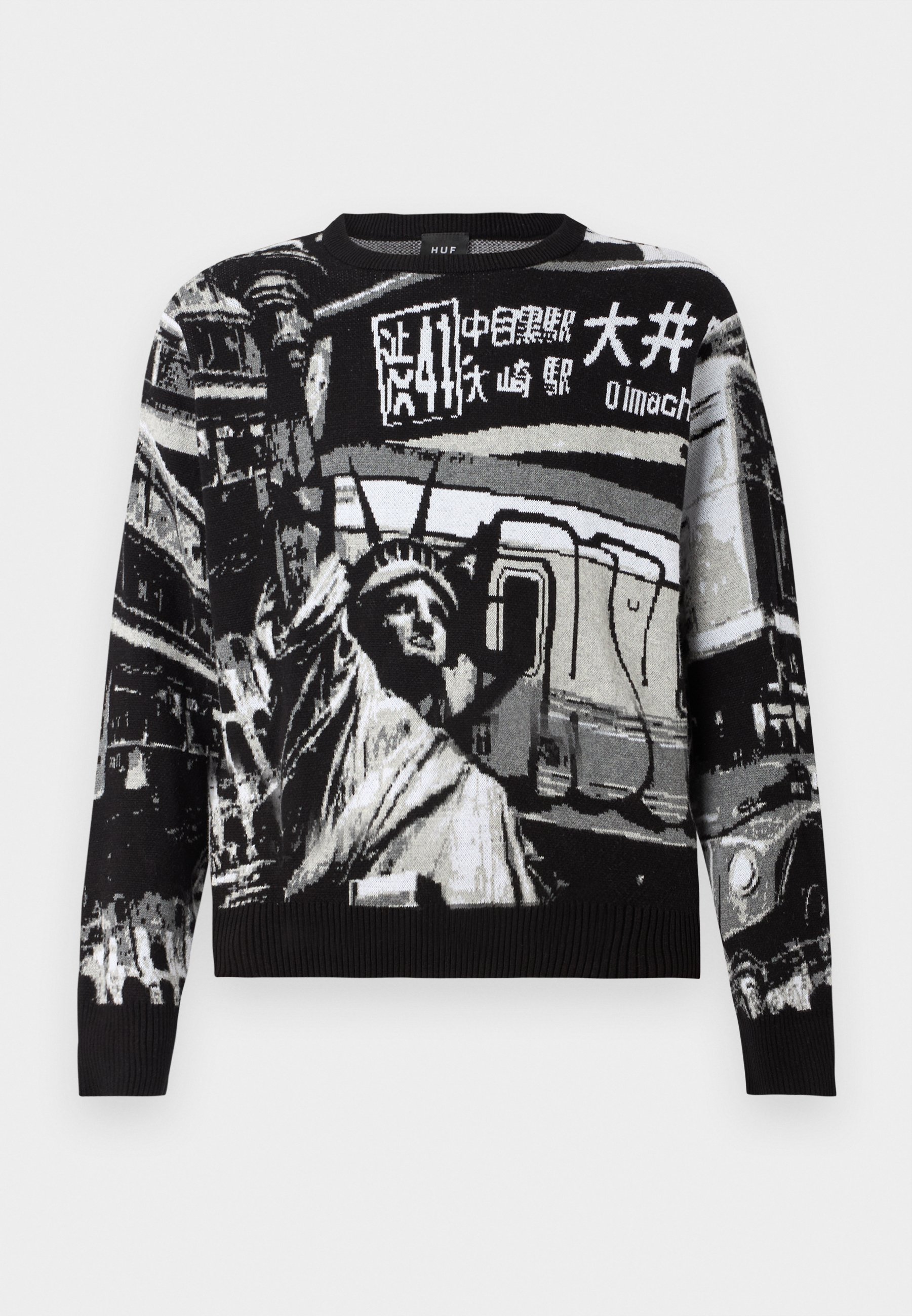 HUF WORLDWIDE COMMUTER SWEATER UNISEX - Jumper - black - Zalando.co.uk HUF WORLDWIDE COMMUTER SWEATER UNISEX - Jumper - black - Zalando.co.uk